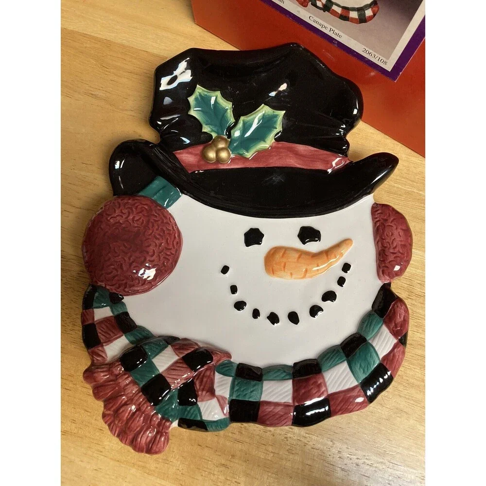 FITZ AND FLOYD ESSENTIALS Holiday Ceramic Snowman 10